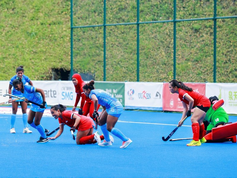 India rout Singapore 12-0 to seal Super 4 spot at Women's Hockey Asia Cup 