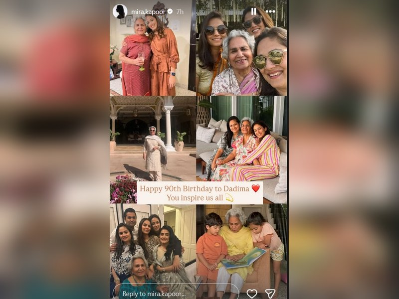 Mira Rajput wishes her grandmother on 90th birthday 