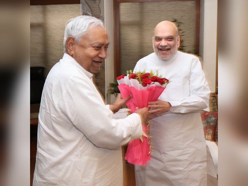 CM Nitish Kumar and Amit Shah hold closed-door meet in Patna