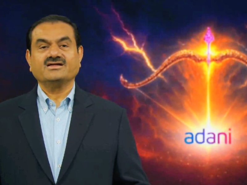 Gautam Adani's triumphant address with a Gandiva backdrop raises eyebrows — what's the hidden message?