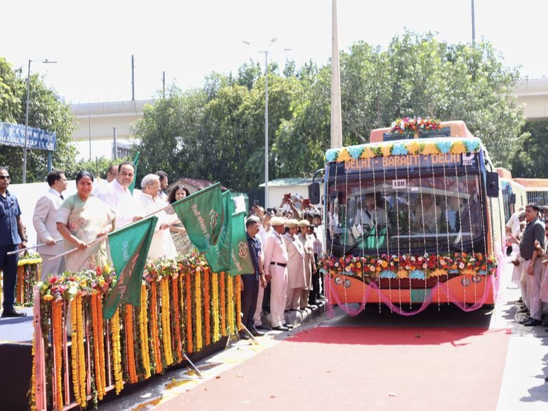 Delhi CM launches DTC bus service to Baraut in Uttar Pradesh