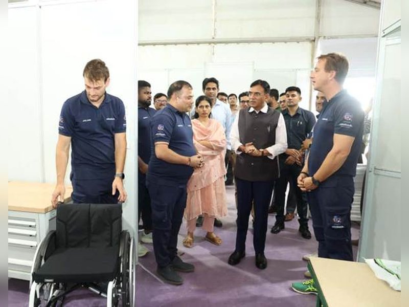 Delhi Police, NDRF conduct mock drills at JLN Stadium for safety and security arrangements ahead of the 2025 World Para Athletics Championship in New Delhi on Tuesday. Photo credit: PIB