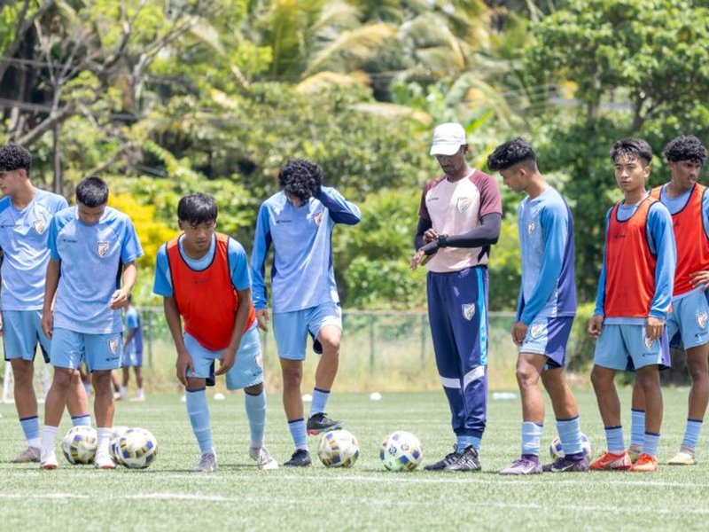 India U17 men’s national team up for Nepal challenge in semifinals of the SAFF U17 Championship at the Racecourse International Stadium in Colombo on Thursday. Photo credit: AIFF