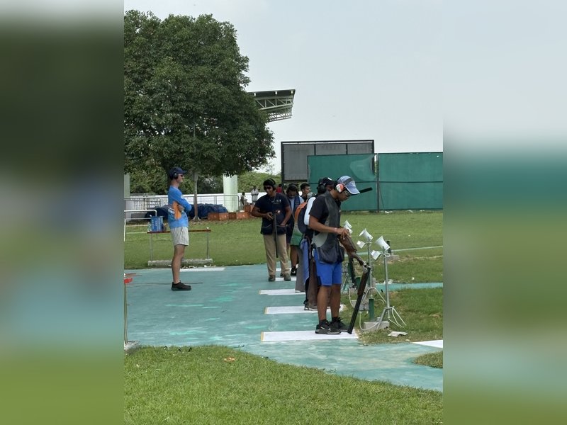 First medals set to be decided in non-Olympic event in the ISSF Junior World Cup New Delhi 2025 at the Dr. Karni Singh Shooting Range in the National Capital Region on Thursday. Photo credit: NRAI