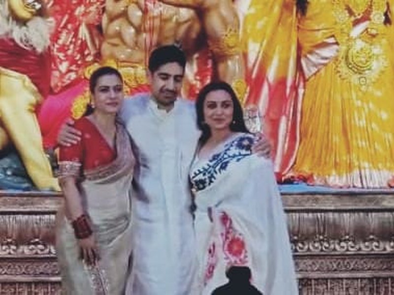 Rani, Kajol & Ayan Mukerji come together for the Durga Puja festivities