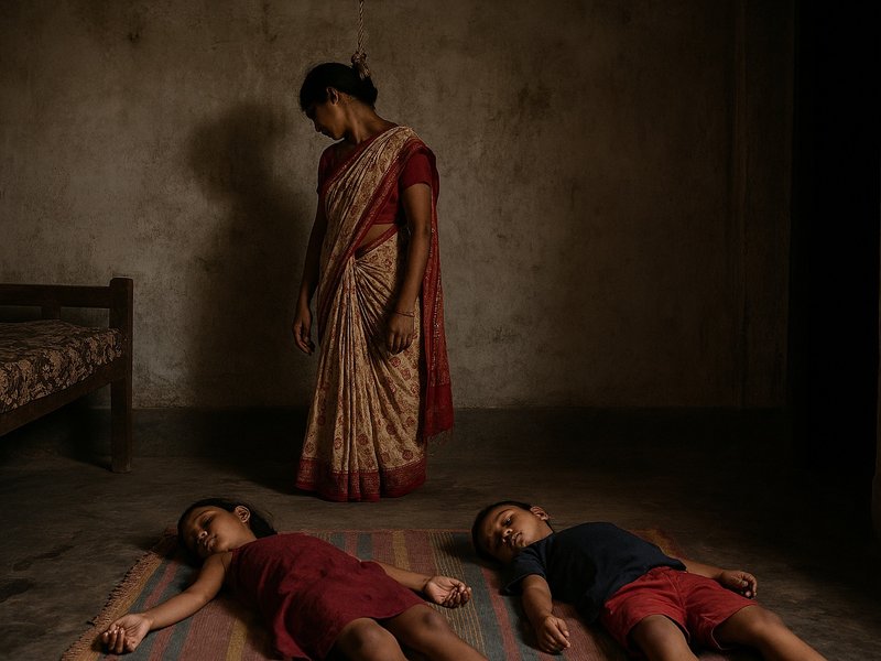 Bengal: Mother kills children, hangs herself after dispute with husband