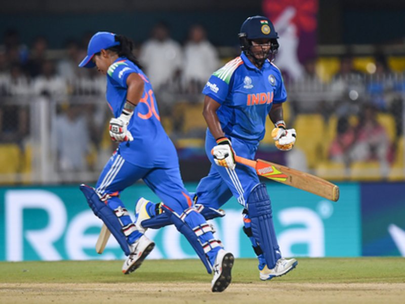 Amanjot Karu and Deepti Sharma half-centuries outshine Inoka Ranaweera’s 4-46 as India post 269/8 against Sri Lanka in the opening match of the ICC Women's ODI World Cup 2025 in Guwahati, Assam, on Tuesday. Photo credit: IANS