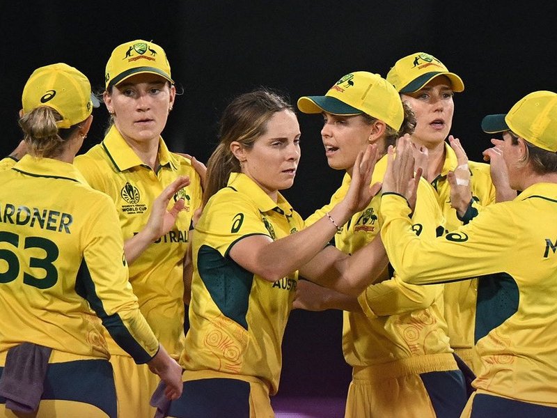 Ashleigh Gardner outshines Sophie Devine as Australia launch title defence with emphatic win over New Zealand in Indore on Wednesday. Photo credit: ICC