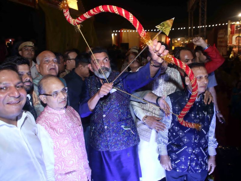Bobby Deol performs Ravana Vadh during Dussehra celebrations