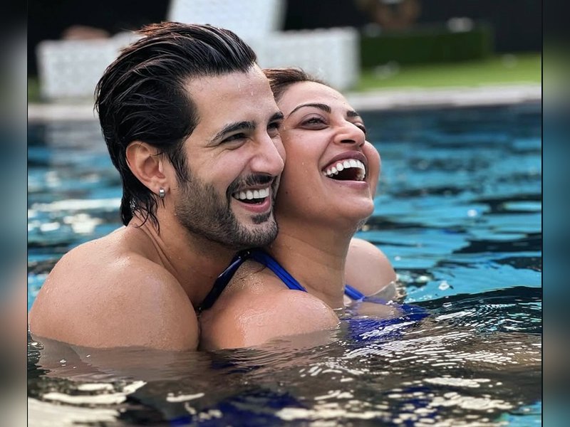 Anushka Ranjan shares poolside romance with her ‘happy place’ Aditya Seal