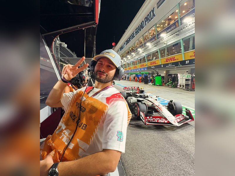 Siddhant Chaturvedi lives out his Formula 1 dream at the Singapore Grand Prix