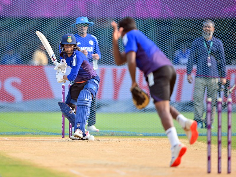Sushma Verma backs top-order and wicketkeeper Richa to come good amid mixed returns in India's third match of the Women's World Cup against South Africa in Visakhapatnam on Wednesday. Photo credit: 