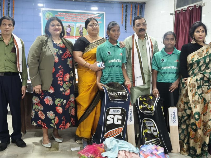 Cricket Association for Visually Impaired in Odisha felicitates 4 players selected for Women’s T20 WC for Blind
