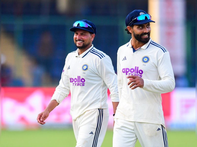 2nd Test: Campbell, Hope fifties help WI fight back after Kuldeep five-for brings in follow-on (Ld)