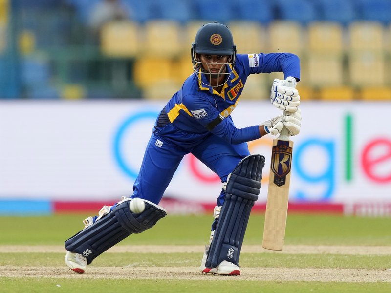 Vishmi Gunaratne's composed knock guides Sri Lanka to 105 in rain-marred 20 overs match against South Africa in ICC Women's World Cup at the R. Premadasa Stadium here on Saturday.  Photo credit: ICC/X