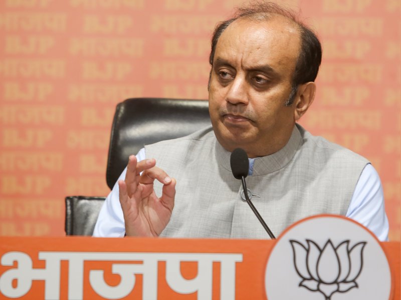 New Delhi: BJP MP and National Spokesperson Sudhanshu Trivedi addresses a press conference in New Delhi, Wednesday, October 22, 2025. (Photo: IANS/Premanth Pandey)