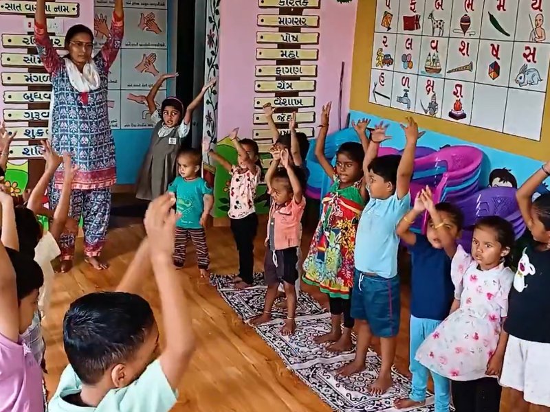 Smart anganwadi in Vadodara village outshines private play schools with modern facilities