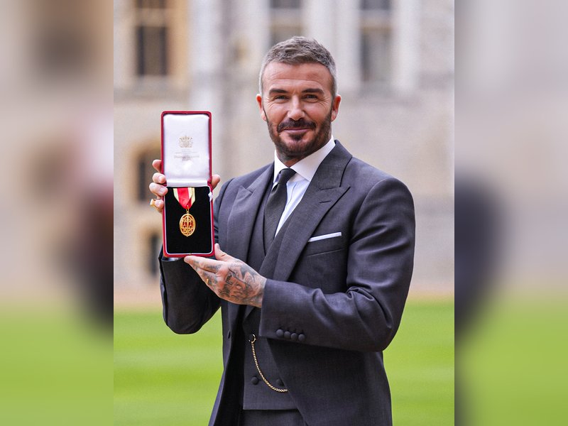 Sir David Beckham receives knighthood at Windsor Castle