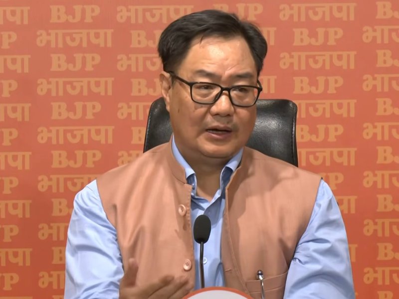 बिहार में कुछ बचा नहीं, ध्यान भटकाने के लिए राहुल गांधी ने हरियाणा का मुद्दा गढ़ा : केंद्रीय मंत्री किरेन रिजिजू