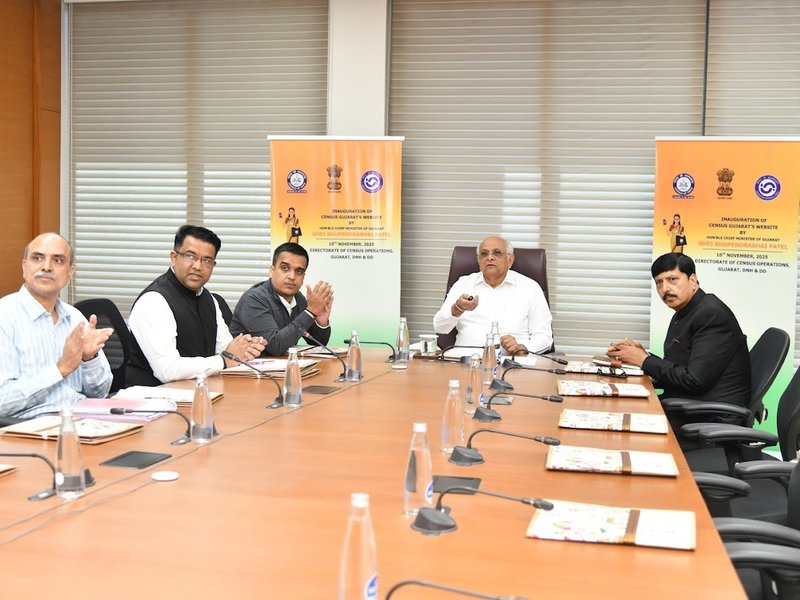 सीएम भूपेंद्र पटेल ने गांधीनगर में जनगणना गुजरात की नई वेबसाइट का किया शुभारंभ