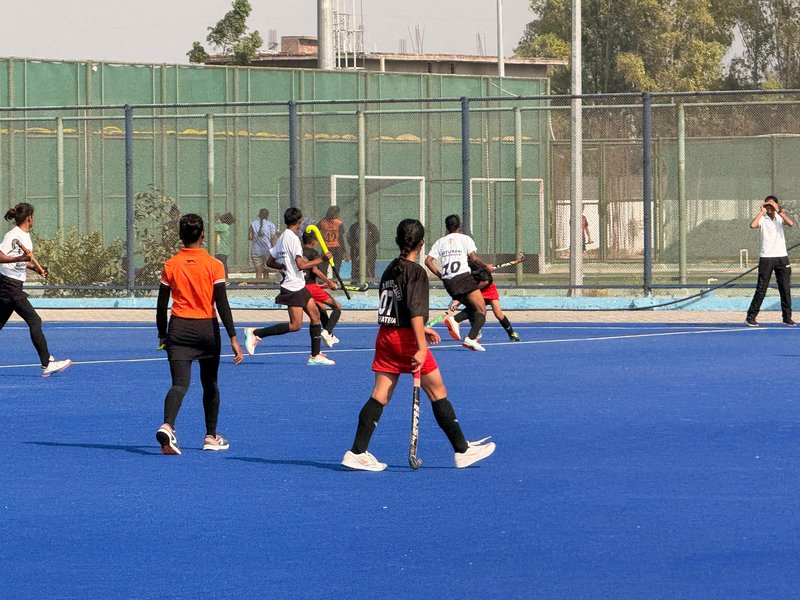 Top academies start their campaigns on a winning note on the opening day of the 3rd Hockey India Sub-junior Women Academy Championship 2025 (Zone A & B) at the Kailash Hockey Stadium in Karnal, Haryana, on Saturday. Photo credit: Hockey India