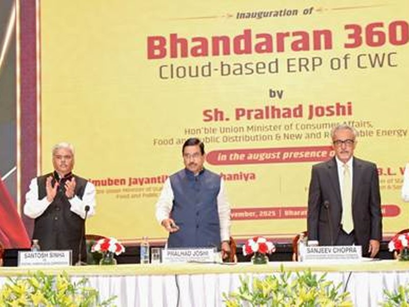 केंद्र ने फूड स्टोरेज और लॉजिस्टिक्स सिस्टम को मजबूत करने के लिए डिजिटल पहलों की शुरुआत की 