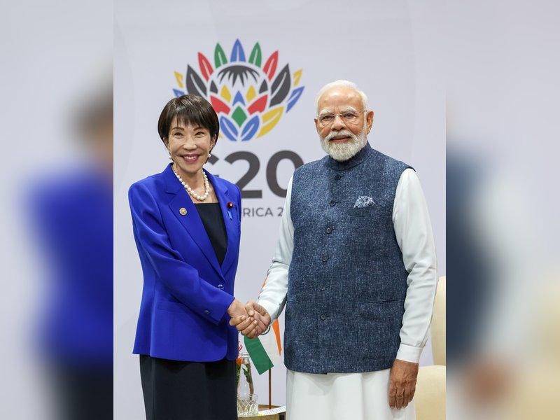 दक्षिण अफ्रीका: पीएम मोदी ने जापान के प्रधानमंत्री साने ताकाइची से मुलाकात की