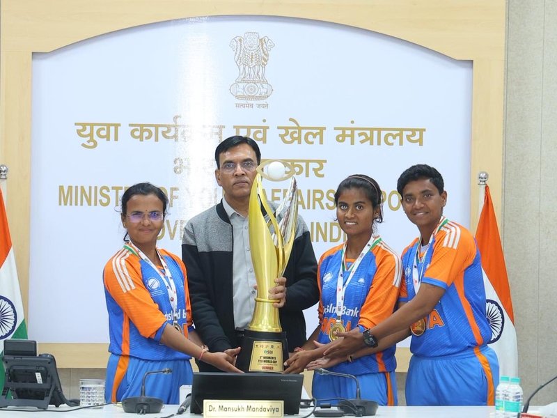 खेल मंत्री ने ब्लाइंड महिला टी20 वर्ल्ड कप विजेताओं को बताया देश के लिए 'प्रेरणा'