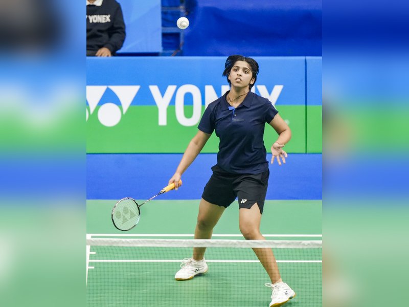Tanvi Sharma, Rounak Chauhan, and Tanvi Patri continue strong run to reach quarterfinals of the 87th Senior National Badminton Championships being played in Vijayawada on Thursday. Photo credit: BAI