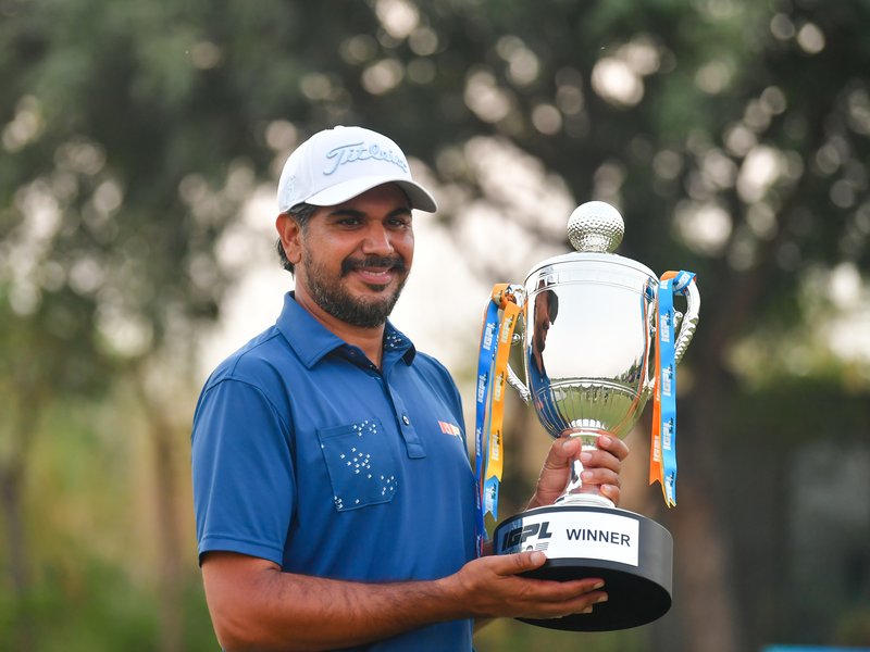 Gaganjeet Bhullar turns in a masterclass to win third title with a birdie finish in the IGPL Ahmedabad Invitational on the Indian Golf Premier League (IGPL) Tour in Ahmedabad. on Photo credit: IGPL