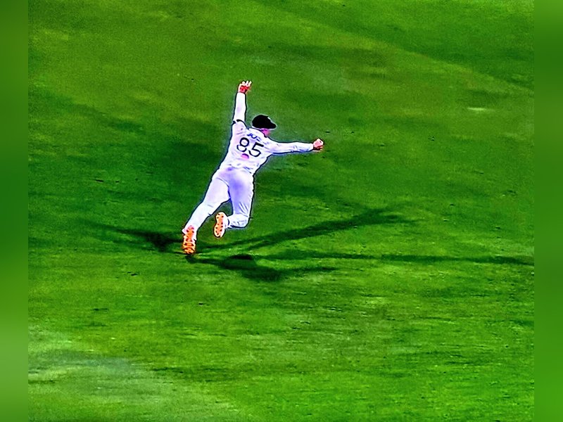 'He justified his selection,' says Vaughan after Jacks takes a one-handed blinder to dismiss Australia captain Steve Smith in the second Test at the Gabba in Brisbane on Friday. Photo credit: Photo courtesy X