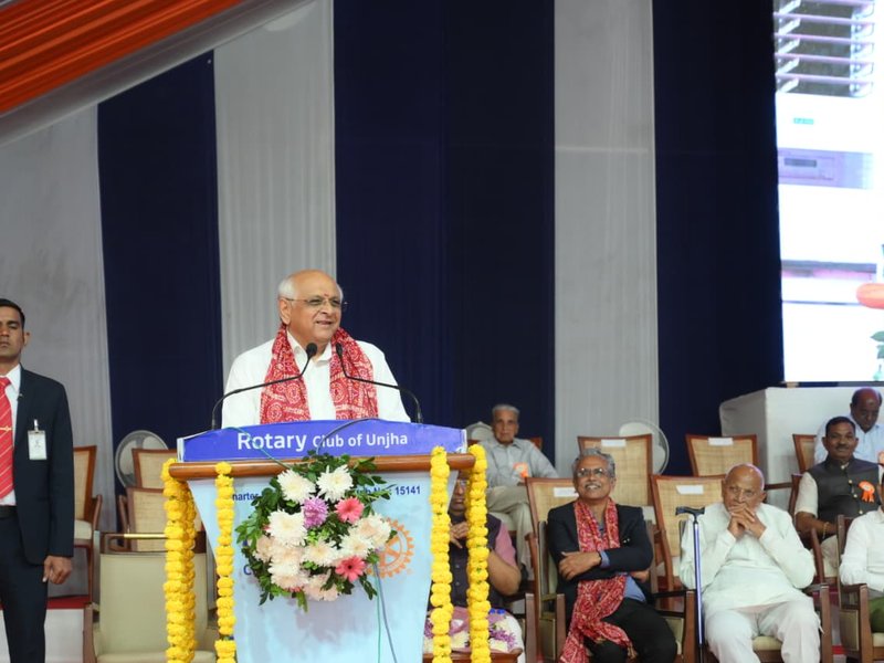 Gujarat CM lays foundation stone for multi-speciality hospital in Unjha