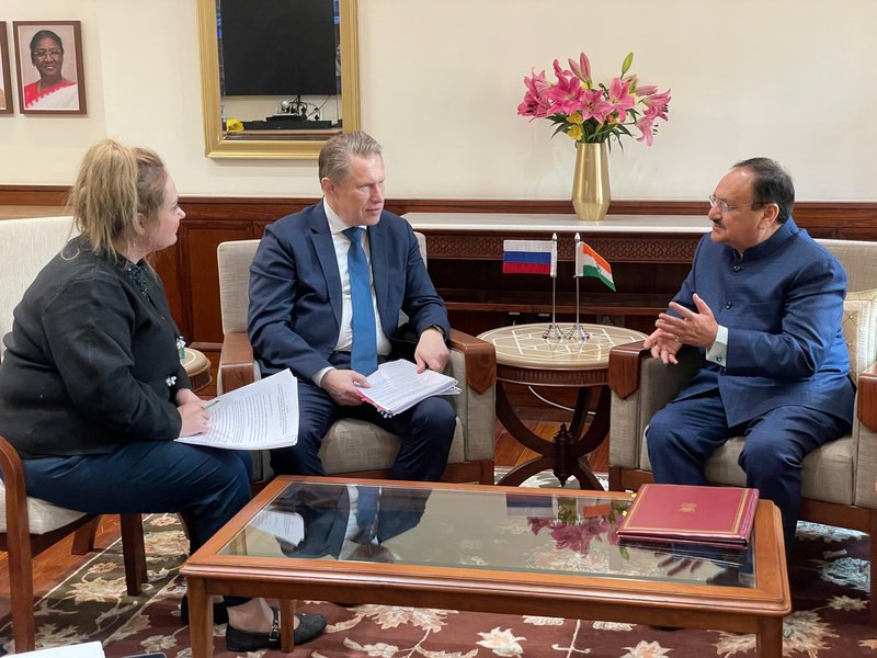 India, Russia sign health cooperation agreement to boost research and medical education (Photo: @JPNadda/X)