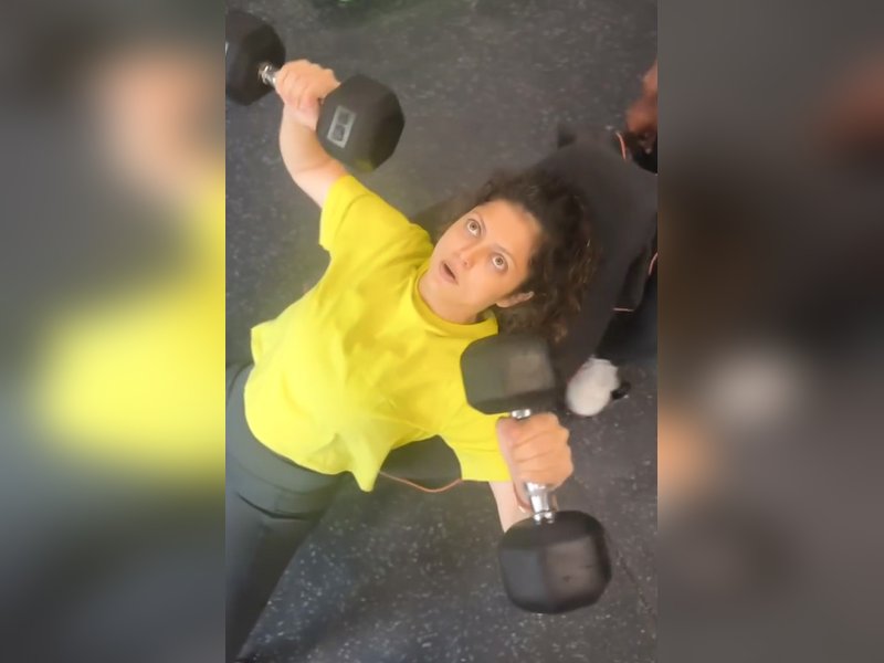 Drashti Dhami is back in action with some intense workout