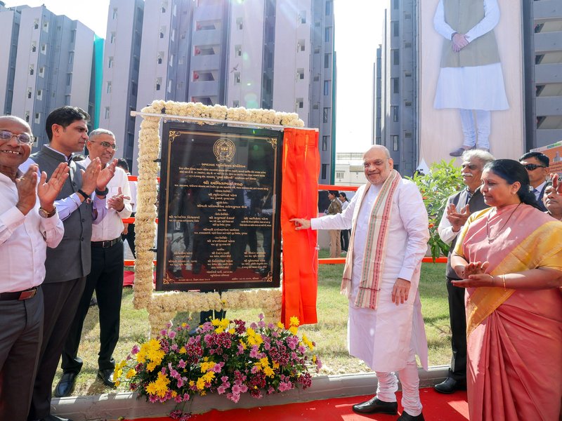 Gujarat: HM Amit Shah inaugurates EWS houses built under PMAY, beneficiaries elated 