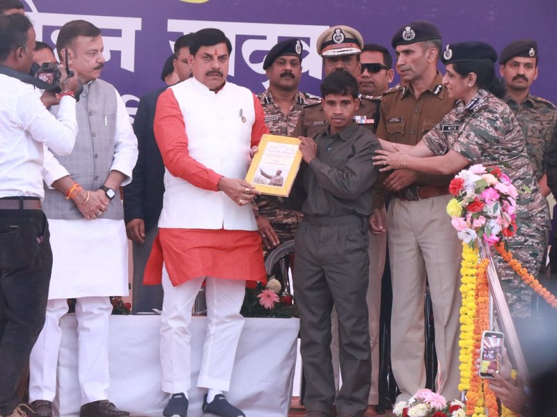 Madhya Pradesh: 10 hardcore Maoists surrender before CM Mohan Yadav