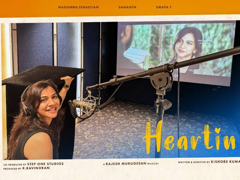 Madonna Sebastian completes dubbing for her film 'Heartin'  (Photo Credit: Trident Arts/Instagram)