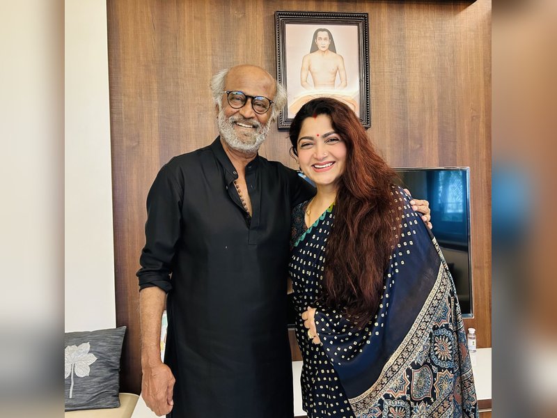 Khushbu Sundar calls Rajinikanth: God's favourite child! (Photo Credit: Khusbhu/X)