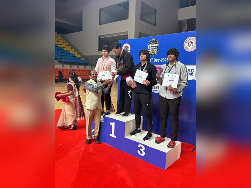 Sr National Wrestling C'ship: Antim, Manisha and Nisha Dahiya win gold medals (Credit: WFI)
