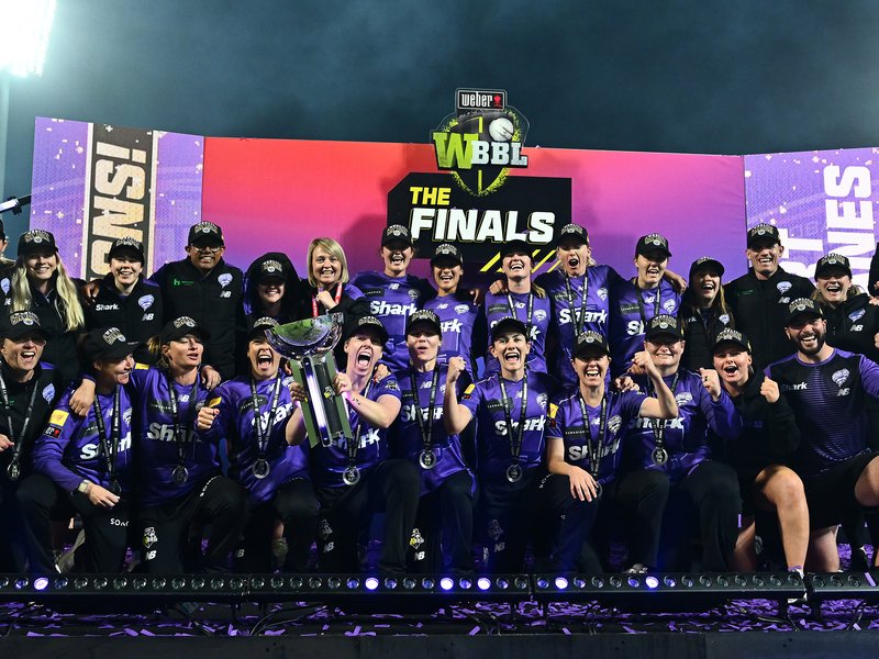 Lizelle Lee scripts history as Hobart Hurricanes lift maiden title in the Big Bash League Women in Hobart on Saturday. Photo credit: cricket.com.au