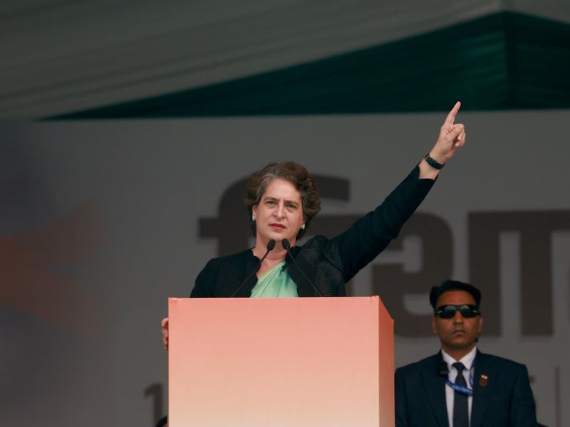 Priyanka Gandhi cries ‘vote theft’, dares BJP to win election using ballot paper