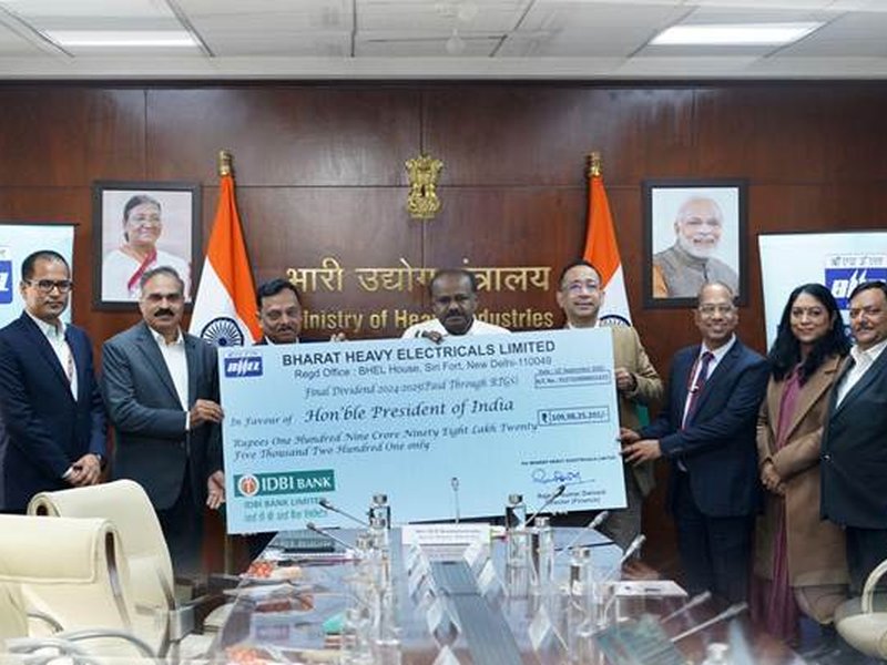 BHEL pays a dividend of over 109 crore to government