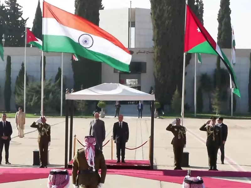 PM Modi arrives in Amman, set to hold talks with Jordan's King 