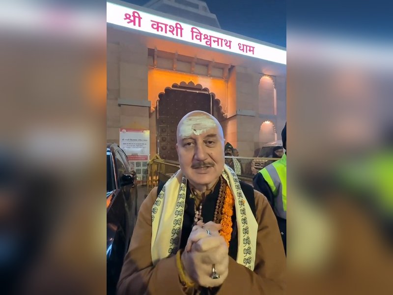Anupam Kher’s cancelled flight leads him to Kashi Vishwanath darshan