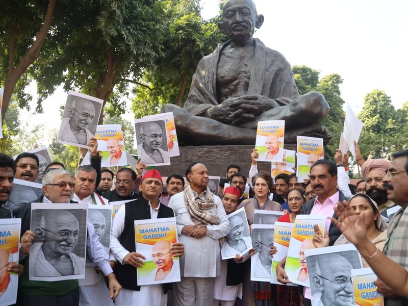'Insult to Mahatma Gandhi': Oppn protests outside Parliament against move to replace MGNREGA