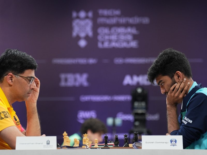Fyers American Gambits beat Triveni Continental Kings, Ganges Grandmasters continue winning streak on the third day of the Global Chess League (GCL) in Mumbai on Tuesday. Photo credit: GCL