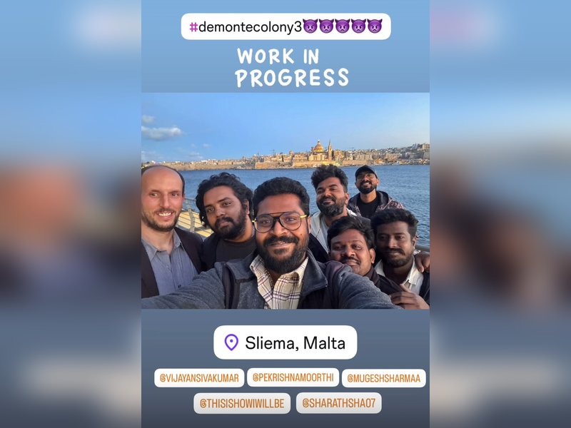 Around 95 per cent of the filming of Arul Nithi, Priya Bhavani Shankar-starrer 'Demonte Colony 3' is done: Sources (Photo Credit: Ajay Gnanamuthu/X)