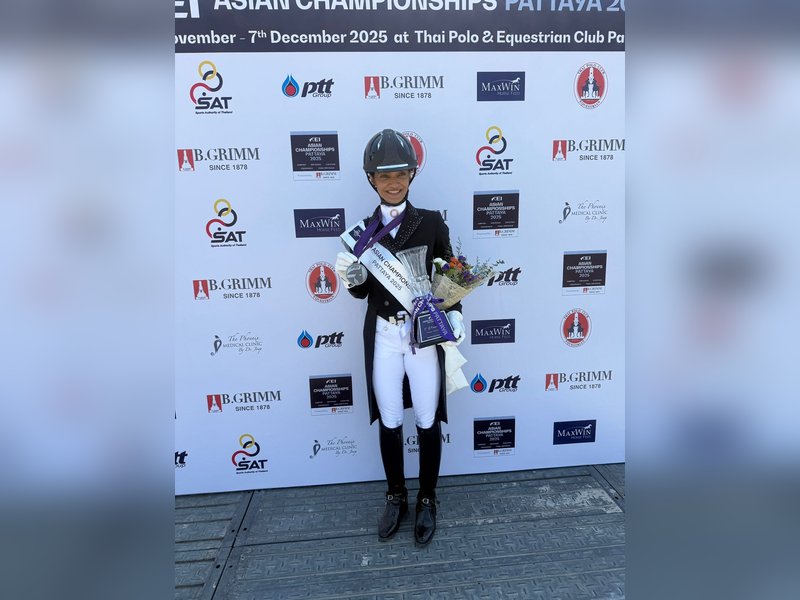 Triple silver glory for Team India as Shruti Vora excels in equestrian dressage. Photo credit: ARC