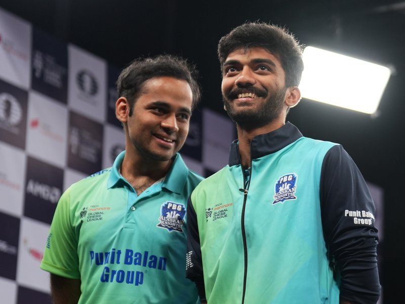 Dommaraju Gukesh and Arjun Erigaisi lead Alaskan Knights to first win; Alireza Firouzja takes Continental Kings to top of the table in Season 3 of the Global Chess League (GCL) in Mumbai on Monday. Photo credit: GCL
