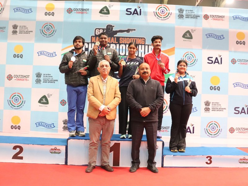 National Shooting C'ship: Army’s Lakshita Bishnoi and Sharvan Kumar clinch senior mixed team gold (Credit: NRAI)